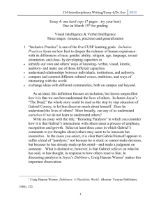 134 Interdisciplinary Writing/Essay 3/Dr. Gao 2010