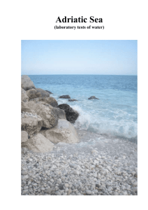 Laboratory tests of Adriatic Sea water