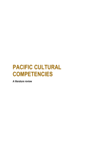 Pacific Cultural Competencies: A Literature Review