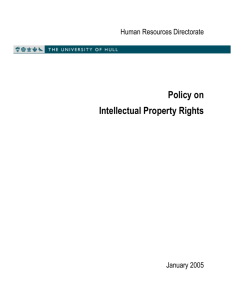 Human Resources - Policy - Intellectual Property