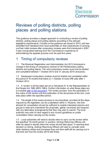 Polling district review guidance