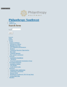 Site Search | Philanthropy Southwest