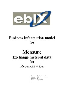 2. Exchange of Metered Data for Reconciliation