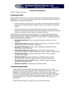 Executive Summary for Business Money Source