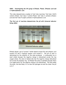 WM3 - Investigating the OH group in Ethanol