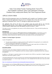Graduate Entry-employment Based application form