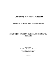 DEGREE OF SATISFACTION - University of Central Missouri