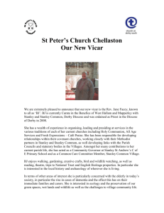 Our New Vicar - St Peter`s Church Chellaston