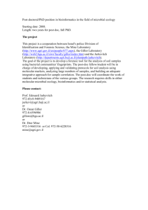 Post-doctoral/PhD position in bioinformatics in the field of microbial