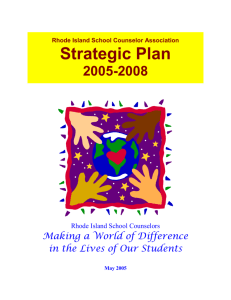 RISCA Strategic Plan - Rhode Island School Counselor Association