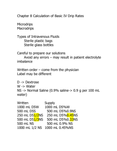 Chapter 8 Calculation of Basic IV Drip Rates -...Set