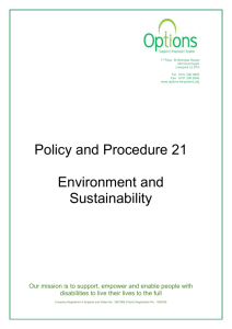 Options for Supported Living PP 21 Policy and Procedure 21