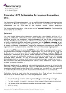 Application Form – Bloomsbury DTC Collaborative Competition