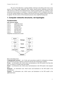 6. Simple network assembly and configuration