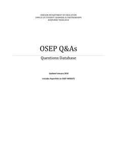 OSEP - Oregon Department of Education