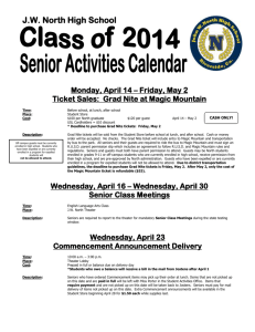Senior Activities Calendar 2014 - Riverside Unified School District