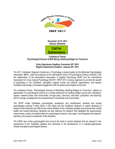 Caribbean Regional Conference of Psychology 2011 Call for Paper