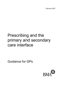 prescribing and the primary and secondary care interface