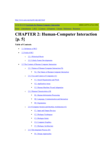 CHAPTER 2: Human-Computer Interaction {p. 5}