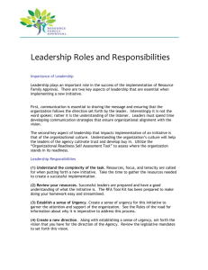 Leadership Roles and Responsibilities