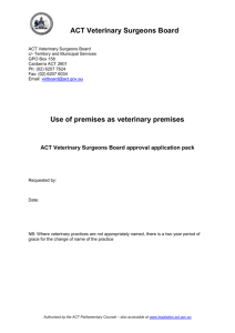 Application for approval to use premises as veterinary premises