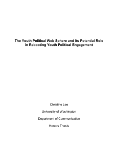 The Youth Political Web Sphere and its Potential Role in Rebooting