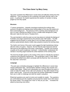 The Class Game notes - St Cuthbert Mayne GCSE English