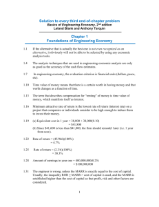 Chapter 01 Selected Problem Solutions