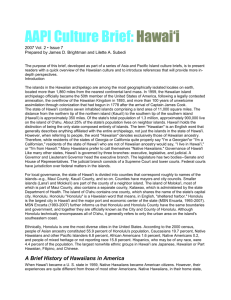 AAPI Culture Brief: Hawai`i - National Technical Assistance Center