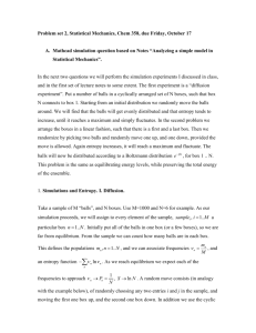Problem set 2 Statistical Mechanics, Chem 358, due October 27