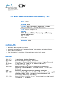TEACHERS - Pharmaceutical Economics and Policy