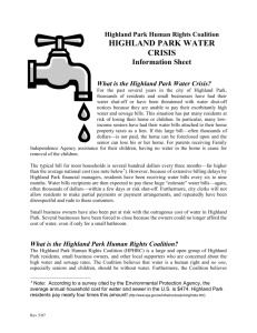 highland park water crisis - Michigan Welfare Rights Organization