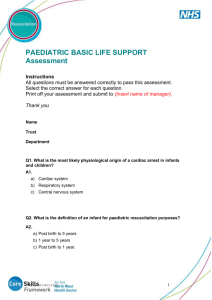 Paediatric Basic Life Support Assessment