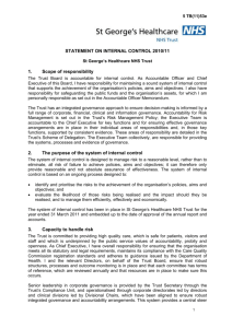 statement on internal control 2010/11