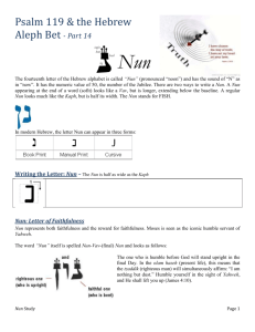 Nun study - blank worksheets (Word file)