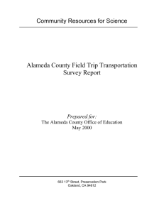 Transportation Report - Community Resources for Science