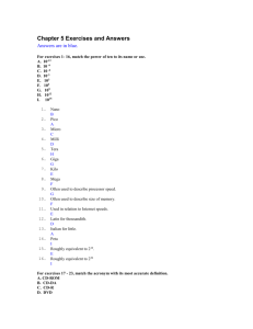 Chapter 5 Exercises and Answers