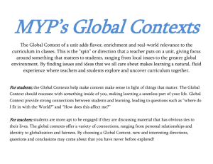Global Context One Page