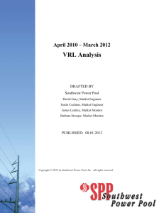 2011_12 VRL Analysis - Southwest Power Pool