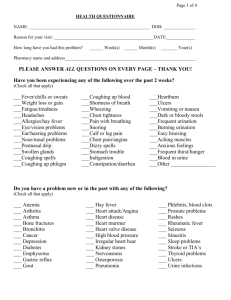 Health Questionnaire Form