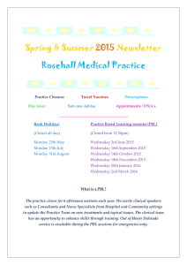 Spring & Summer 2015 Newsletter Rosehall Medical Practice