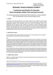 garden & food wastes - Compost Certification Scheme