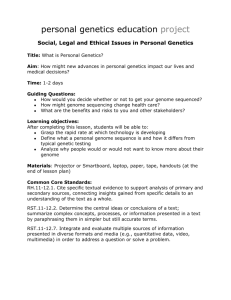 Word Document - Personal Genetics Education Project