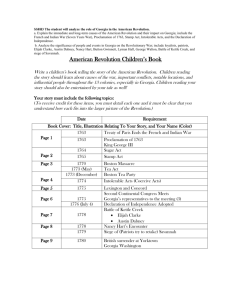American Revolution Children`s Book