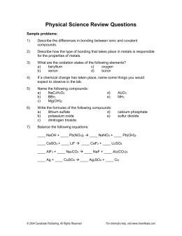 Molarity Practice Worksheet