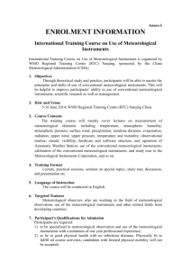 International Training Course on Use of Meteorological Instruments