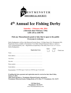 Derby Registration - Westminster Historical Society