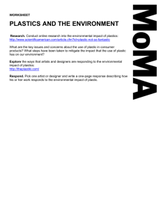 "Plastics and the Environment" Worksheet