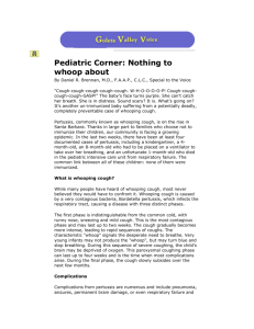 Pertussis: Nothing to Whoop About