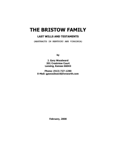 The Bristow Family Wills